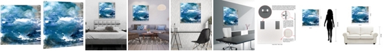 Empire Art Direct 'Glistening Tide A' Frameless Free Floating Tempered Art Glass Wall Art - 38" x 38''